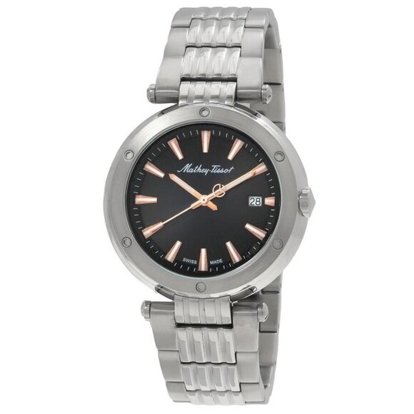 NWT Mathey-Tissot Fashion Men's Quartz Steel Authentic Watch - Picture 1 of 3